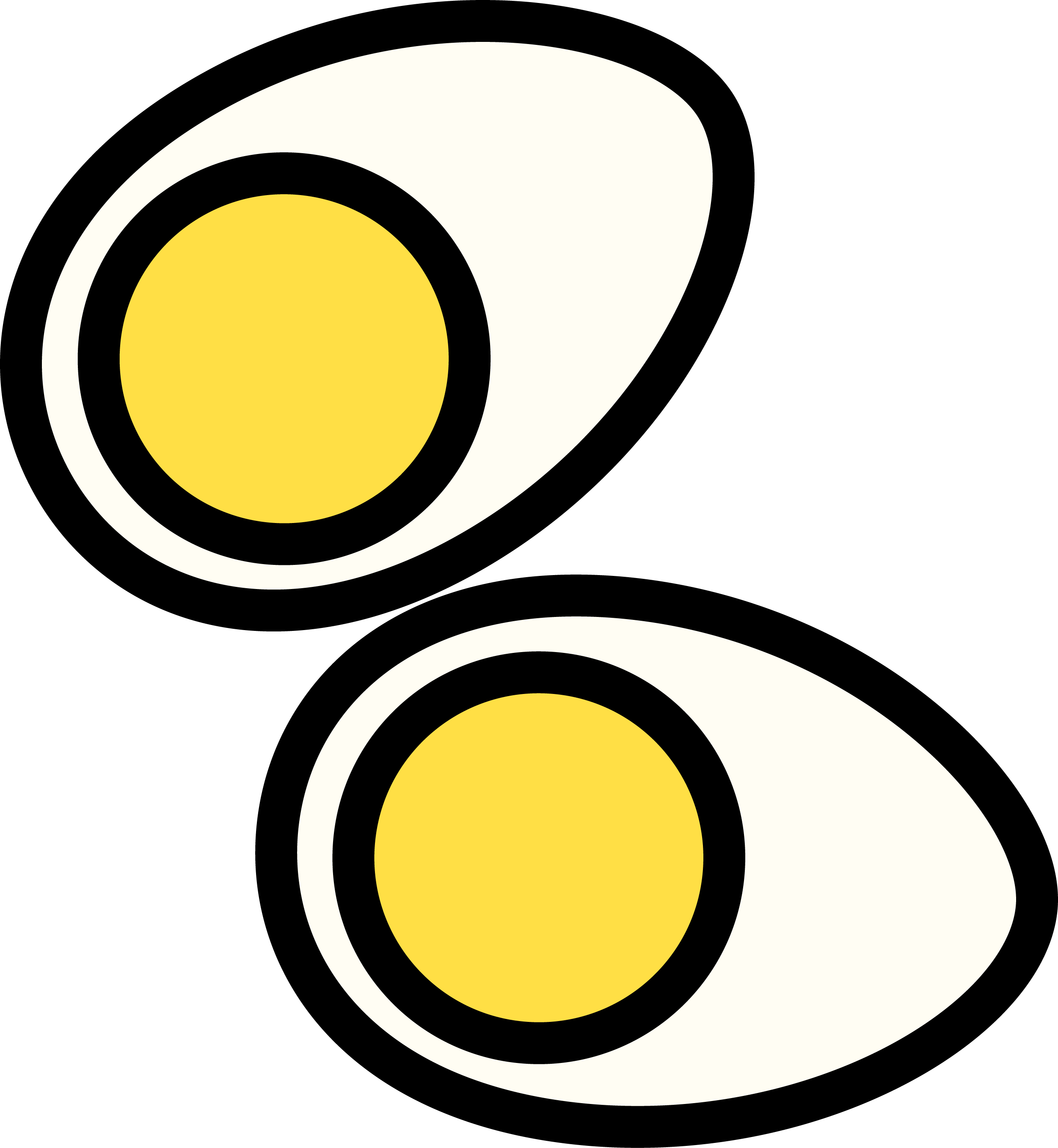 Pair of Eggs Egg Yolks Diet Egg Eggs Clipart Two Slices of Egg PNG